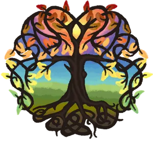 Colorful Treeof Life Artwork PNG Image