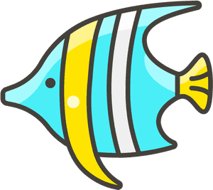 Tropical Fish Emoji Icon - Cute Tropical Fish Cartoon, HD Png Download PNG image with transparent background