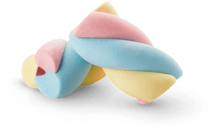 Colorful Twisted Marshmallows PNG image with transparent background
