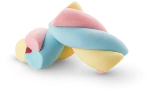 Colorful Twisted Marshmallows PNG Image