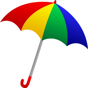 Colorful Umbrella Black Background PNG Image