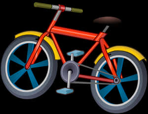 Colorful Vector Bicycle PNG image with transparent background
