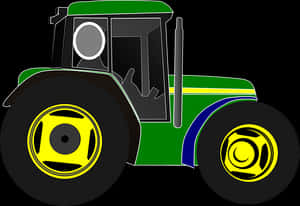 Colorful Vector Tractor Illustration PNG image with transparent background
