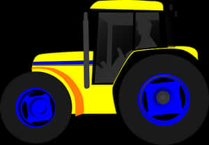 Colorful Vector Tractor PNG