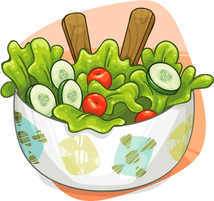 Salad , Png Download - Salad Bowl Transparent Salad Cartoon, Png Download PNG image with transparent background
