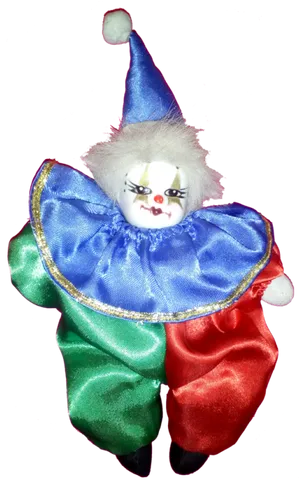 Colorful Vintage Clown Doll PNG Image