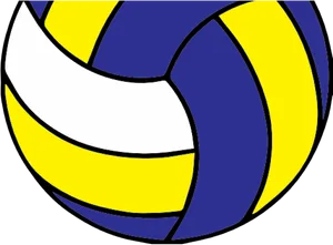 Colorful Volleyball Clipart PNG Image