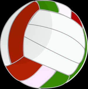 Colorful Volleyball Illustration PNG with transparent background