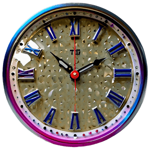 Colorful Wall Clock PNG 06262024 PNG