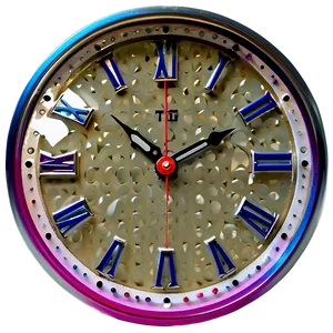 Colorful Wall Clock Png 06262024 PNG Image