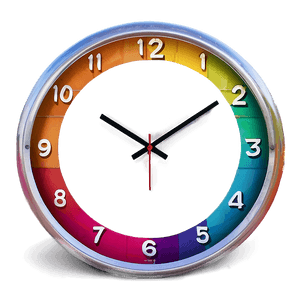 Colorful Wall Clock PNG 24 PNG