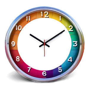 Colorful Wall Clock Png 24 PNG Image