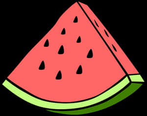 Colorful Watermelon Slice Clipart PNG with transparent background