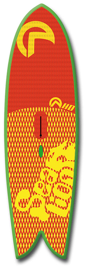 Colorful Windsurfing Board Design PNG