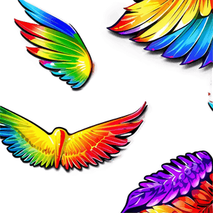Colorful Wing PNG heb78 PNG