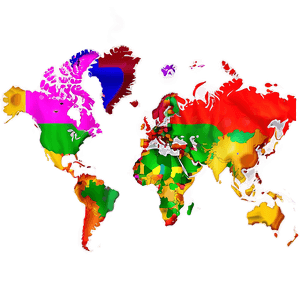 Colorful World Map PNG mtd92 PNG image with transparent background
