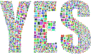 Yes And No Typography Prismatic Clip Arts - You Can Say Yes, HD Png Download PNG image with transparent background