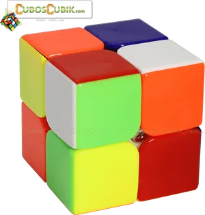 Colorful2x2 Rubiks Cube Watermark PNG Image