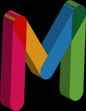 Colorful3 D Alphabet M Letter PNG image with transparent background