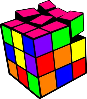 Colorful3 D Rubiks Cube Illustration PNG Image