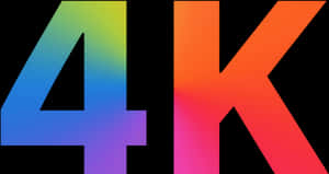 Colorful4 K Logo PNG image with transparent background