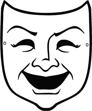 Comedy Theater Mask PNG Image