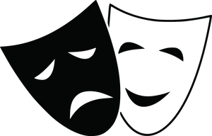 Comedy Tragedy Masks Icon PNG Image