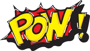 Comic Book P O W Exclamation PNG Image