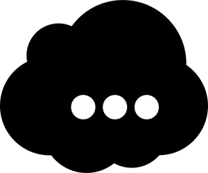 Comic Cloud Speech Bubble Icon PNG Image