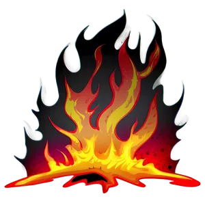 Comic Style Fire Illustration Png Rql PNG Image