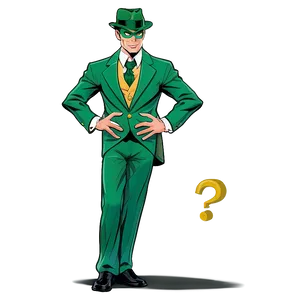 Comic Style Riddler Question Png 62 PNG Image