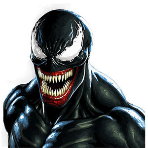 Comic Style Venom PNG wrf PNG image with transparent background