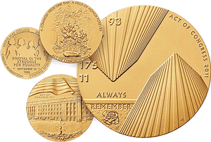Commemorative Medals Collection PNG image with transparent background