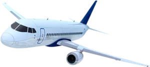 Commercial Airplane Isolatedon Transparent Background PNG Image