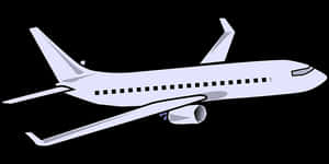 Commercial Airplane Silhouette PNG with transparent background