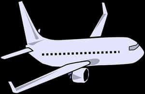 Commercial Airplane Silhouette PNG image with transparent background