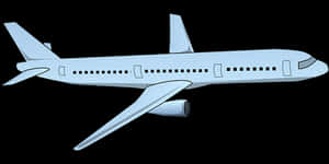 Commercial Airplane Vector Illustration PNG image with transparent background