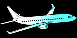 Commercial Airplane Vector Illustration PNG with transparent background