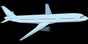 Commercial Airplane Vector Illustration PNG image with transparent background