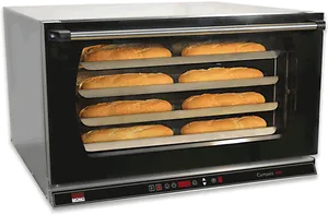 Commercial Bread Oven Baking Baguettes PNG Image