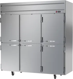 Commercial Stainless Steel Refrigerator PNG Image