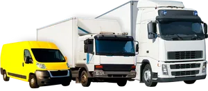 Commercial Vehicle Lineup PNG Image