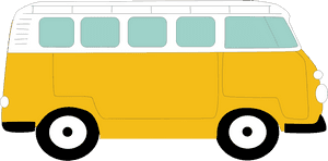 Commercial Vehicle,model Car,compact Car - Clip Art Hippy Van, HD Png Download PNG image with transparent background