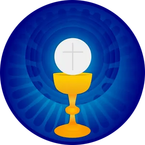 Communion Chaliceand Host Graphic PNG Image