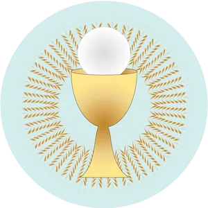 Communion Chaliceand Host Graphic PNG Image