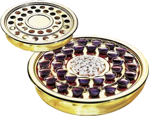 Communion Wafersand Wine Cups PNG Image