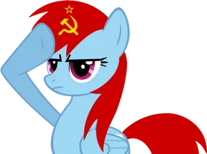 Communist Salute Pony PNG Image