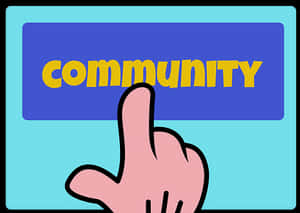 Community Button Press PNG image with transparent background