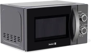 Compact Black Microwave Oven PNG Image