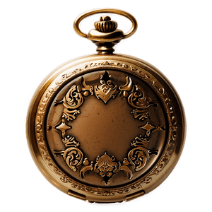 Compact Bronze Pocket Watch PNG 14 PNG with transparent background